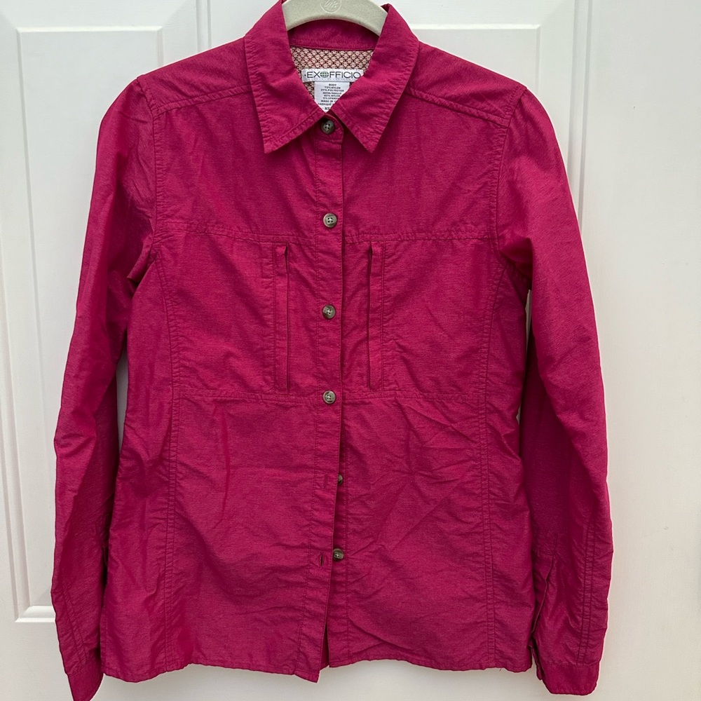 ExOfficio Dry Fit Hiking/Outdoor Pink Shirt